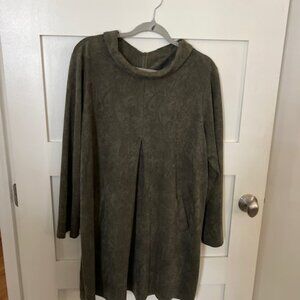 ETHYL Historic The Jacqueline Faux Suede Dress Size  X-Large